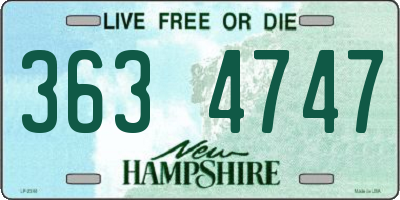 NH license plate 3634747