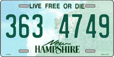 NH license plate 3634749