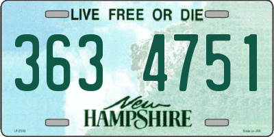 NH license plate 3634751