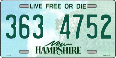 NH license plate 3634752
