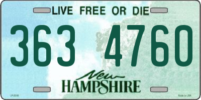 NH license plate 3634760