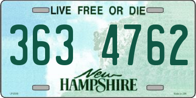 NH license plate 3634762