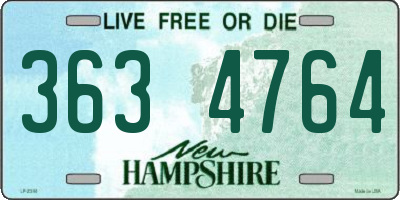 NH license plate 3634764