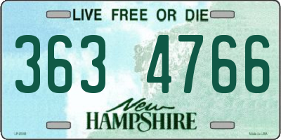 NH license plate 3634766