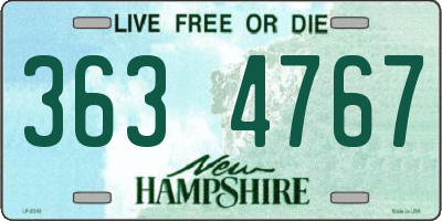 NH license plate 3634767