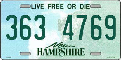 NH license plate 3634769