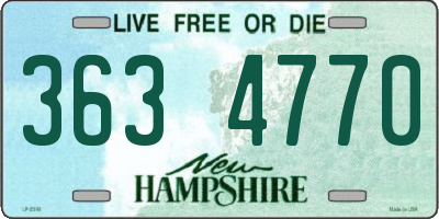 NH license plate 3634770