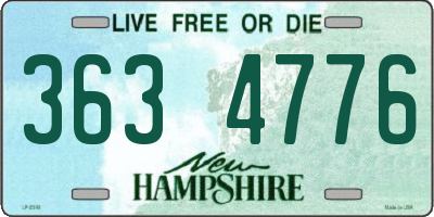 NH license plate 3634776