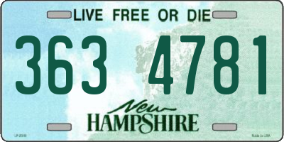 NH license plate 3634781