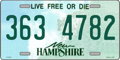 NH license plate 3634782