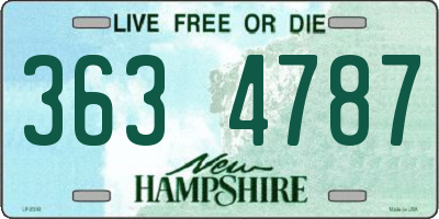 NH license plate 3634787