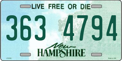 NH license plate 3634794