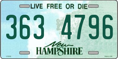 NH license plate 3634796