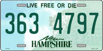 NH license plate 3634797