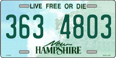 NH license plate 3634803