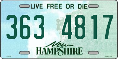 NH license plate 3634817