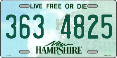 NH license plate 3634825