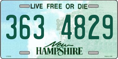 NH license plate 3634829