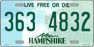 NH license plate 3634832
