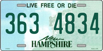 NH license plate 3634834