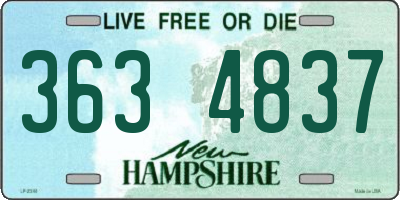 NH license plate 3634837