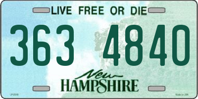 NH license plate 3634840