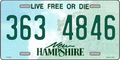 NH license plate 3634846