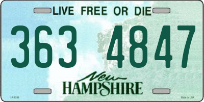 NH license plate 3634847
