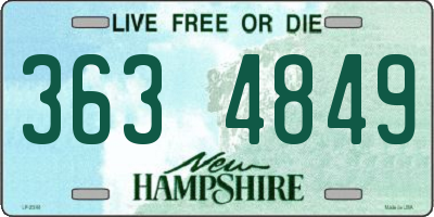 NH license plate 3634849