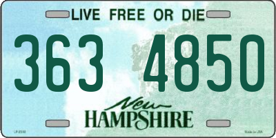 NH license plate 3634850