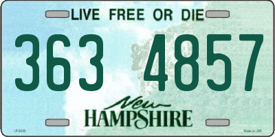 NH license plate 3634857