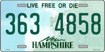 NH license plate 3634858