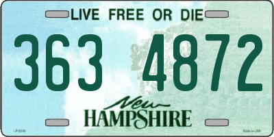 NH license plate 3634872