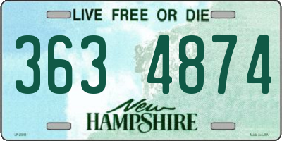 NH license plate 3634874