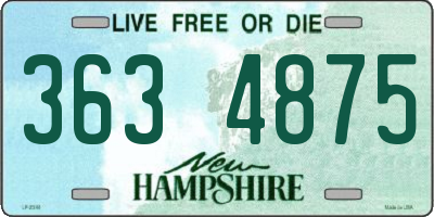 NH license plate 3634875