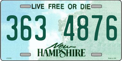 NH license plate 3634876