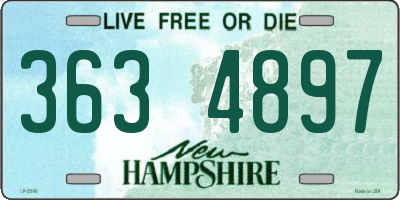 NH license plate 3634897