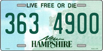 NH license plate 3634900