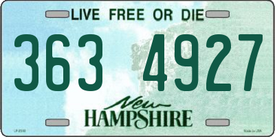 NH license plate 3634927