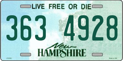 NH license plate 3634928