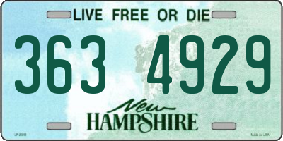 NH license plate 3634929