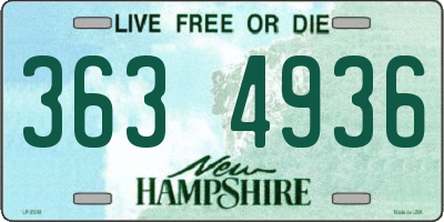 NH license plate 3634936