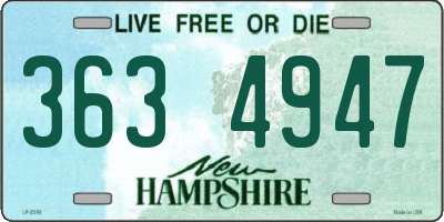 NH license plate 3634947
