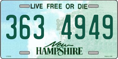 NH license plate 3634949