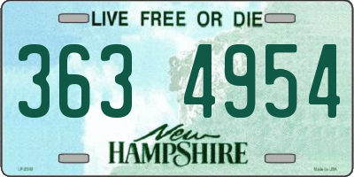 NH license plate 3634954