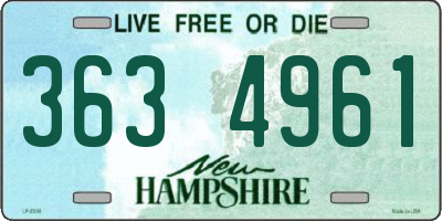 NH license plate 3634961