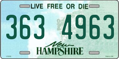 NH license plate 3634963