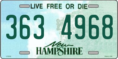 NH license plate 3634968