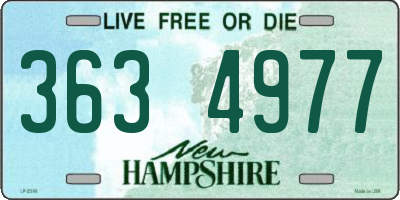 NH license plate 3634977