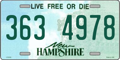 NH license plate 3634978